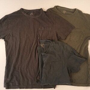 Lot of J Crew Garment Dyed pocket Tees men's medium